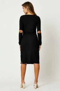 Black Midi Dress Long Sleeve -Midi Dresses Style f bodycon dress black midi dress long sleeve 32965804327105