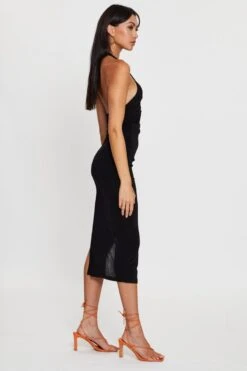 Black Midi Dress Slinky Jersey -Midi Dresses Style f bodycon dress black midi dress slinky jersey 32965690753217