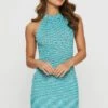 Blue Knit Dress Midi Halter Neck -Midi Dresses Style f bodycon dress blue knit dress midi halter neck 33006897397953