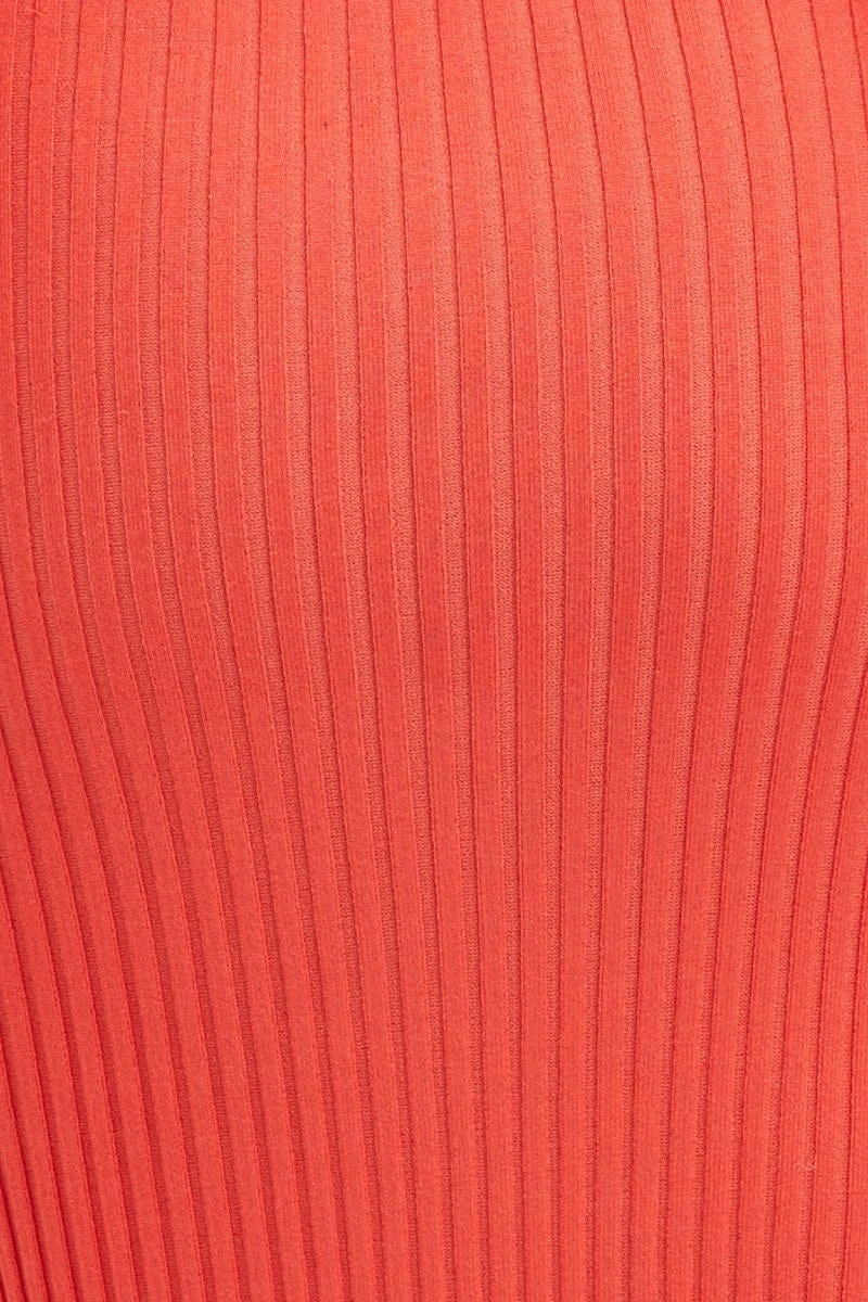 Orange Knit Dress Evening Midi 8 Orange Knit Dress Evening Midi - Image 6