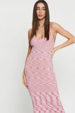 Pink Knit Dress Midi -Midi Dresses Style f bodycon dress pink knit dress midi 33006897758401