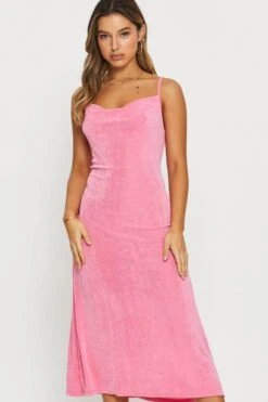 Midi Dresses Style -Midi Dresses Style f bodycon dress pink midi dress cowl neck 32965830574273