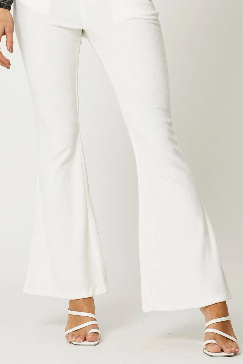 White Velvet Flared Hem Pants 7 White Velvet Flared Hem Pants - Image 5