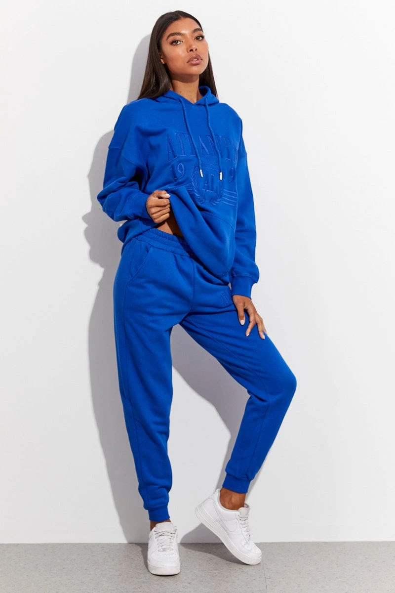 Blue Graphic Sweater Long Sleeves 4 Blue Graphic Sweater Long Sleeves - Image 2