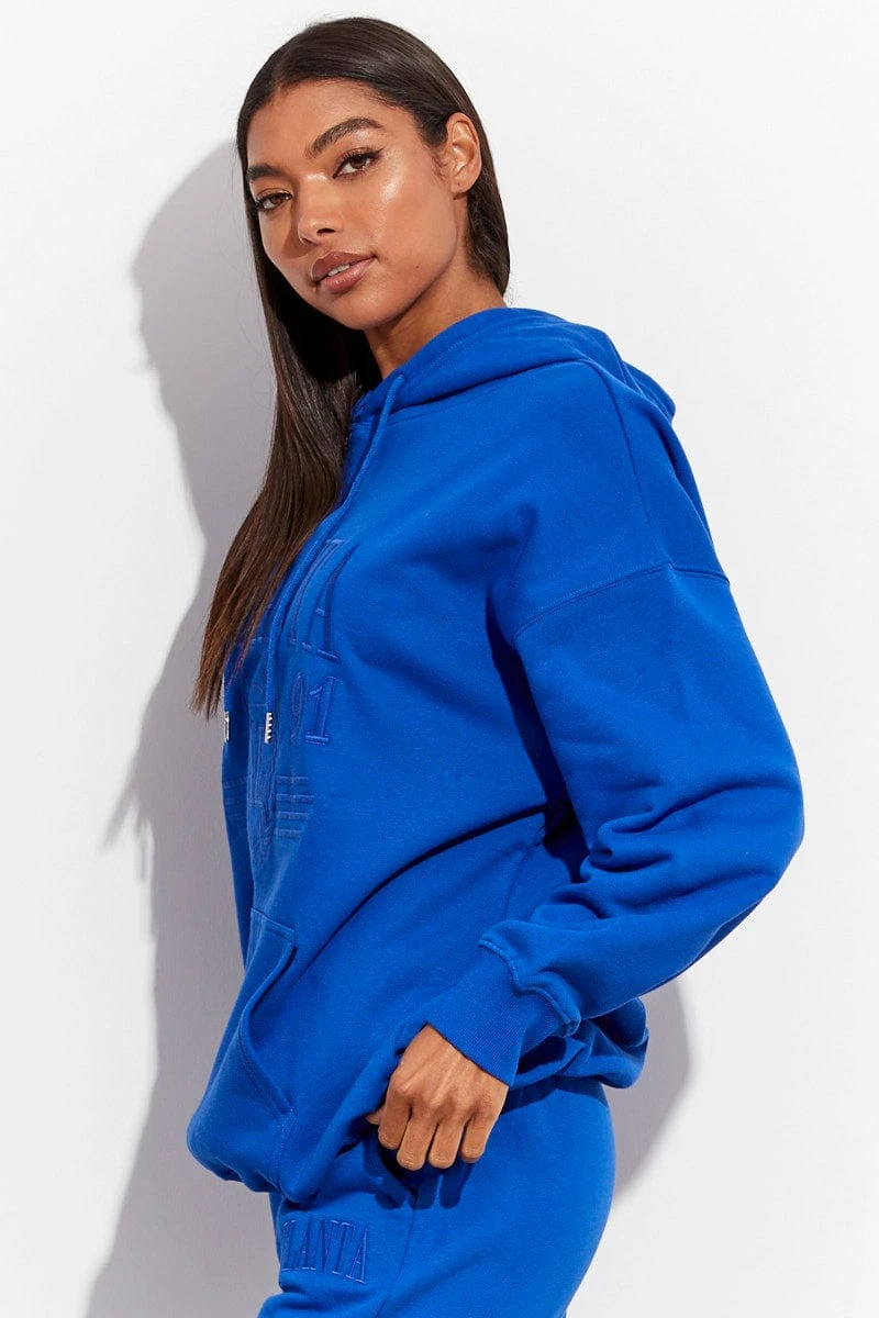 Blue Graphic Sweater Long Sleeves 6 Blue Graphic Sweater Long Sleeves - Image 4