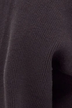 Brown Knit Top Long Sleeve Cross Over -Midi Dresses Style kn1371b 40p chocolate 6 7dfa16f8 f0f8 4669 acac 8252e833455e