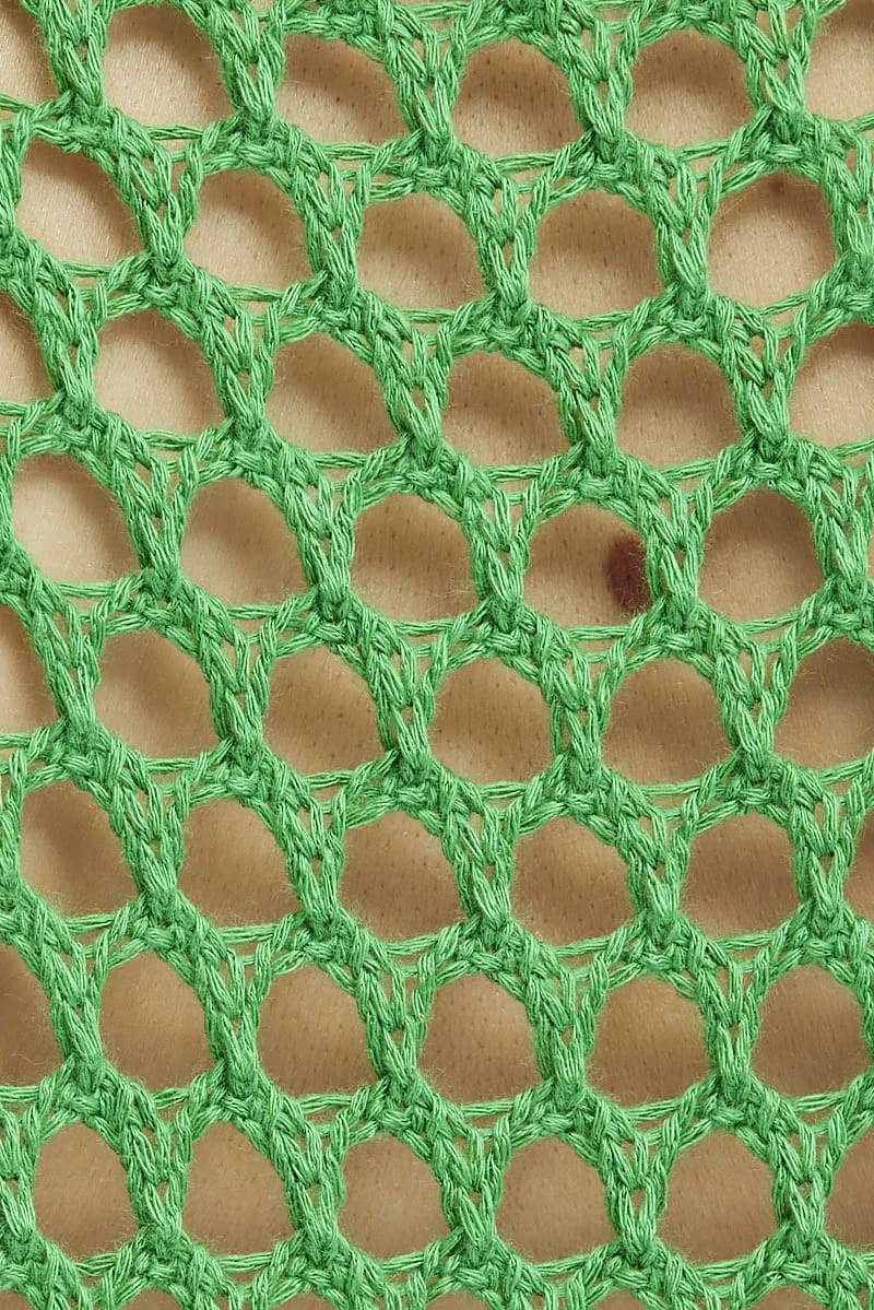 Green Oversized Knit Top Crew Neck 8 Green Oversized Knit Top Crew Neck - Image 6