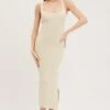Beige Cut Out Back Knit Dress 1 Beige Cut Out Back Knit Dress -Midi Dresses Style knit dress camel cut out back knit dress 32965339709633