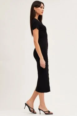 Multi Colorblock Button Front Knit Dress -Midi Dresses Style knit dress multi colorblock button front knit dress 32965343117505