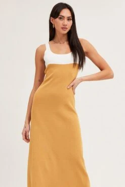 Multi Colorblock Knit Dress -Midi Dresses Style knit dress multi colorblock knit dress 32965343281345