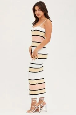 Multi Knit Dress Stripe Midi 13 Multi Knit Dress Stripe Midi -Midi Dresses Style knit dress multi knit dress stripe midi 33006755414209