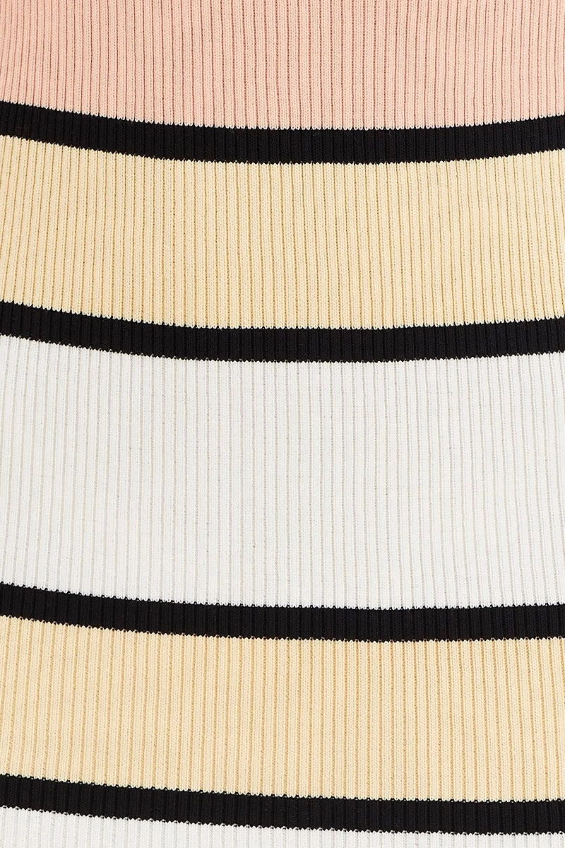 Multi Knit Dress Stripe Midi 9 Multi Knit Dress Stripe Midi - Image 7