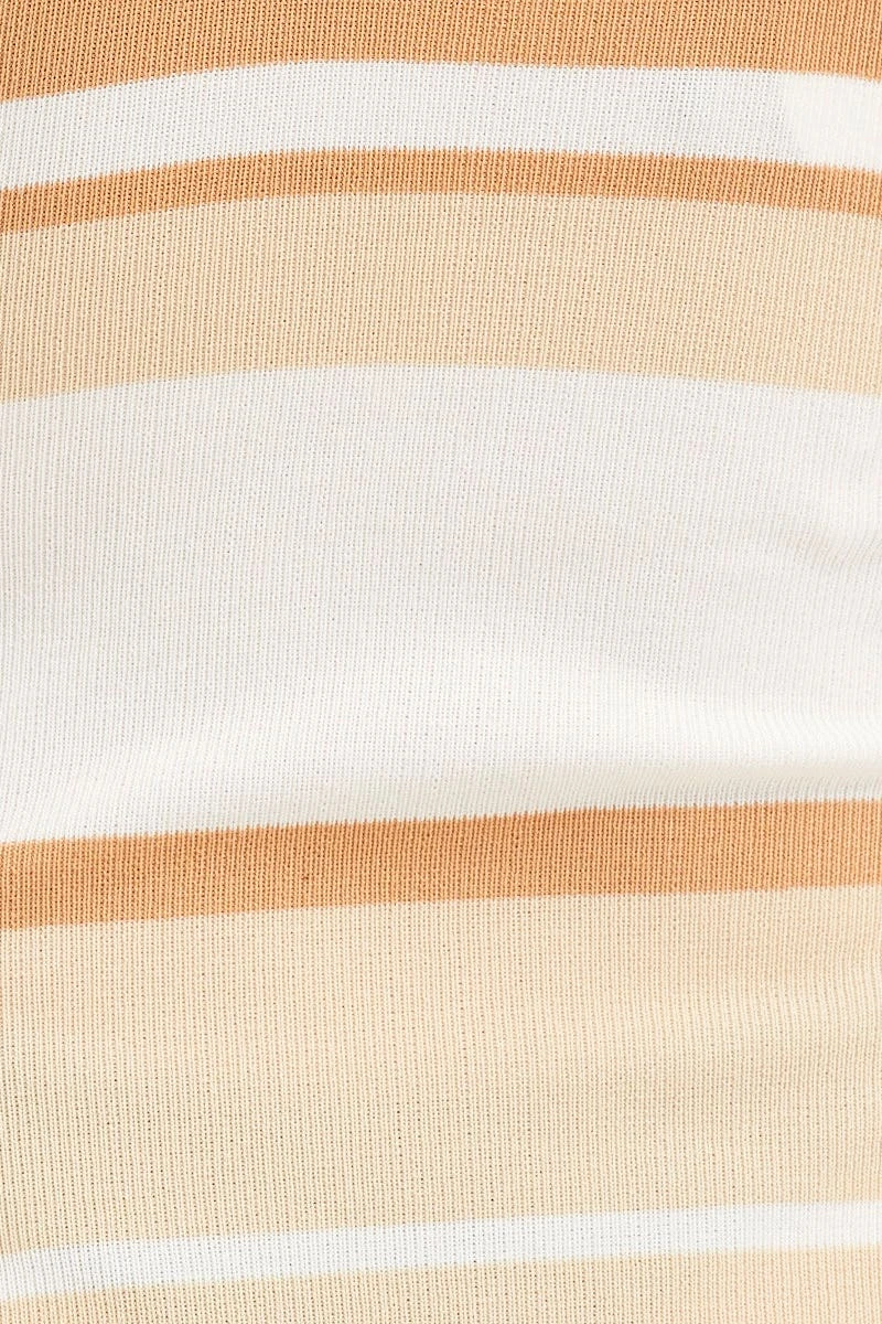 Stripe Midi Dress Sleeveless Cut Out Square Neck 8 Stripe Midi Dress Sleeveless Cut Out Square Neck - Image 6