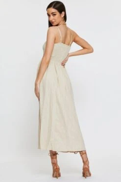 Beige Midi Dress Sleeveless -Midi Dresses Style midi dress nude midi dress sleeveless 32965191991489