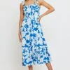 Print Maxi Dress Sleeveless Tie Shoulder Square Neck -Midi Dresses Style midi dress print maxi dress sleeveless tie shoulder square neck 33006742798529
