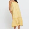 Yellow A Line Dress Sleeveless Midi -Midi Dresses Style midi dress yellow a line dress sleeveless midi 32965278990529