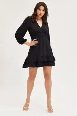 Black Skater Dress Long Sleeve Mini Knit 5 Black Skater Dress Long Sleeve Mini Knit -Midi Dresses Style skater dress black skater dress long sleeve mini knit 32965327028417