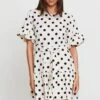 Polka Dot Midi Dress Short Sleeve 1 Polka Dot Midi Dress Short Sleeve -Midi Dresses Style skater dress polka dot midi dress short sleeve 32967244284097