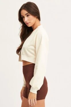 White Crop Sweater -Midi Dresses Style sweater white crop sweater 32980963066049