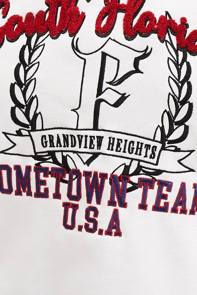 White Graphic Sweater Embroided 8 White Graphic Sweater Embroided - Image 6