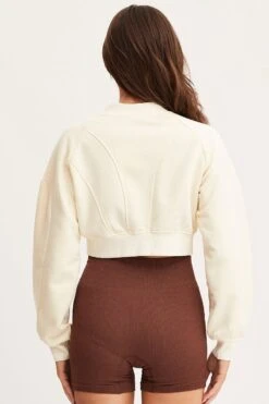 White Crop Sweater -Midi Dresses Style sweater winter whi crop sweater 32887822155969