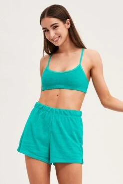 Green Crop Top Terry -Midi Dresses Style top green crop top terry 32980957757633