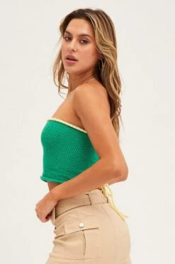 Green Knit Crop Top -Midi Dresses Style top green knit crop top 32966042648769