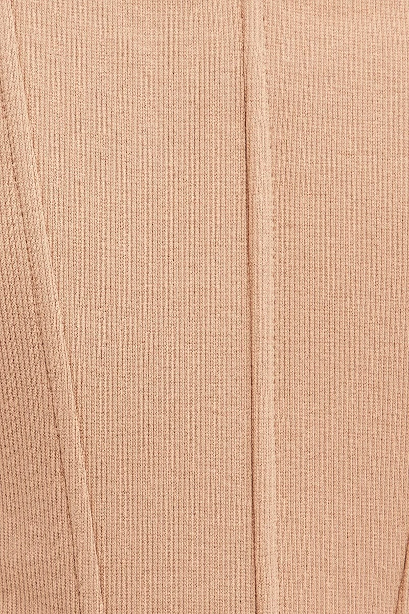 Beige Corset Crop Top Short Sleeve Square Neck 8 Beige Corset Crop Top Short Sleeve Square Neck - Image 6