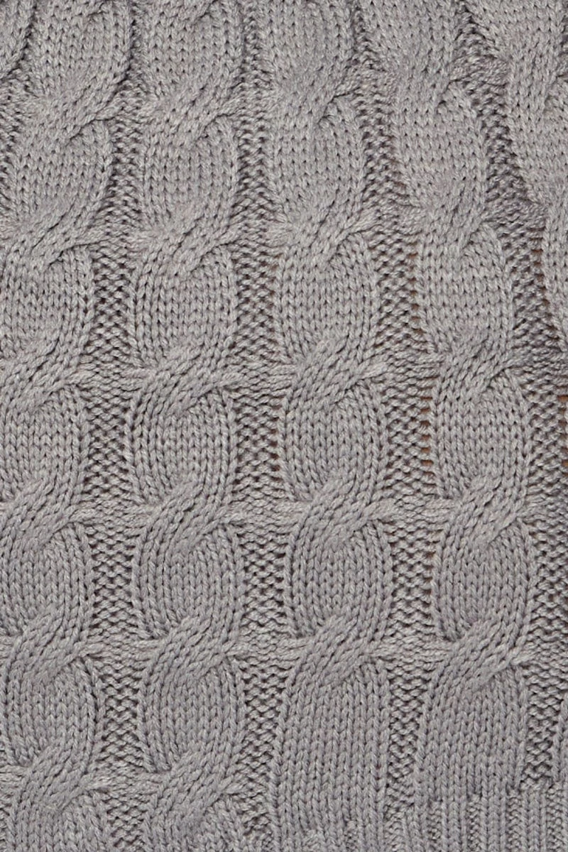 Grey One Shoulder Cable Knit Dress 8 Grey One Shoulder Cable Knit Dress - Image 6