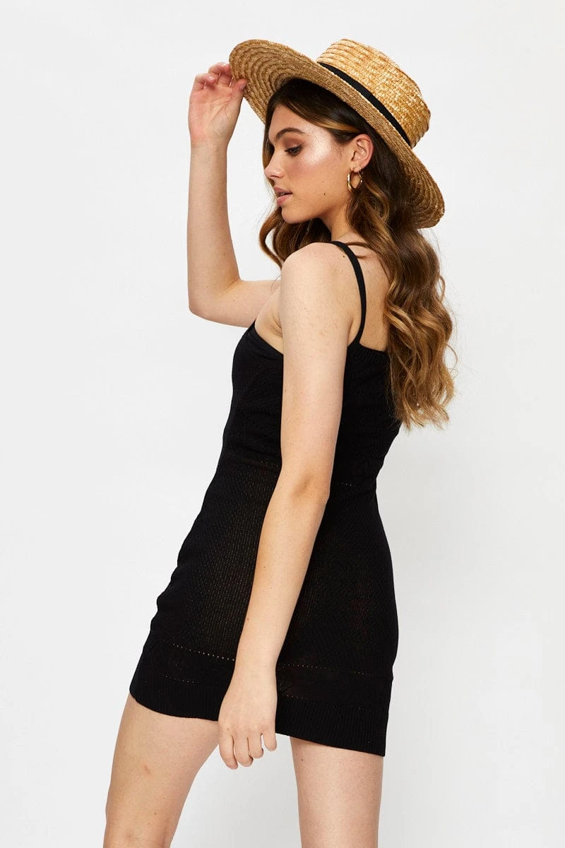 Black Knit Dress Sleeveless Mini 7 Black Knit Dress Sleeveless Mini - Image 5