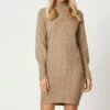 Beige Knit Dress Long Sleeve Mini 1 Beige Knit Dress Long Sleeve Mini -Midi Dresses Style trial fb dress camel knit dress long sleeve mini 32965483659457