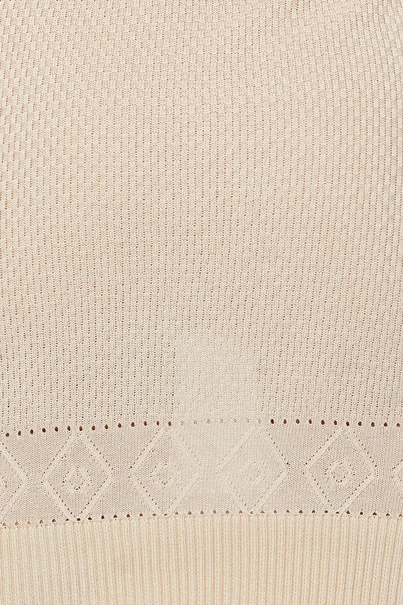 Beige Knit Dress Sleeveless Mini 8 Beige Knit Dress Sleeveless Mini - Image 6