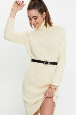 Midi Dresses Style -Midi Dresses Style trial fb dress camel roll neck knit dress 32965462589633