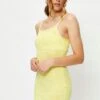 Yellow Knit Dress Sleeveless Mini