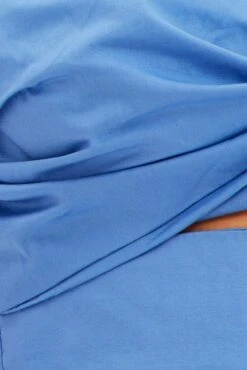 Blue Bandeau Twist Front Sleeveless Crop -Midi Dresses Style wc17379ax 81wb ocean 6