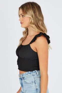 Black Crop Top Sleeveless -Midi Dresses Style wc1906 34w black 4