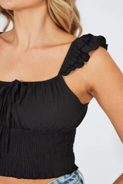 Black Crop Top Sleeveless -Midi Dresses Style wc1906 34w black 6