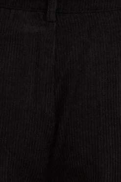 Black Wide Leg Pants Mid Rise Corduroy -Midi Dresses Style wide leg pants black wide leg pants mid rise corduroy 32964949082305