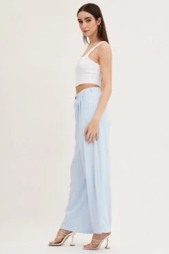 Blue Pants Wide Leg -Midi Dresses Style wide leg pants blue pants wide leg 32967188578497
