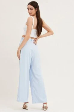 Blue Pants Wide Leg -Midi Dresses Style wide leg pants blue pants wide leg 32967188709569
