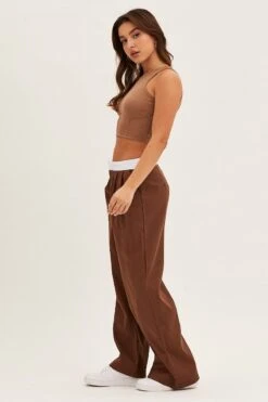 Brown Pants Wide Leg Low Rise 11 Brown Pants Wide Leg Low Rise -Midi Dresses Style wide leg pants brown pants wide leg low rise 32964966613185