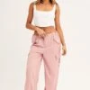 Pink Cargo Parachute Pants Out Pocket 1 Pink Cargo Parachute Pants Out Pocket -Midi Dresses Style wide leg pants pink cargo parachute pants out pocket 32980819607745