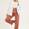 Orange Pant Pull On -Midi Dresses Style wide leg pants rust pant pull on 32980822589633