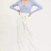 White Paper Bag Pants Wide Leg -Midi Dresses Style wide leg pants white paper bag pants wide leg 32965043355841