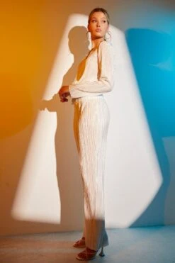 White Plisse Pant Wide Leg -Midi Dresses Style wide leg pants white wide leg pants 33090012315841